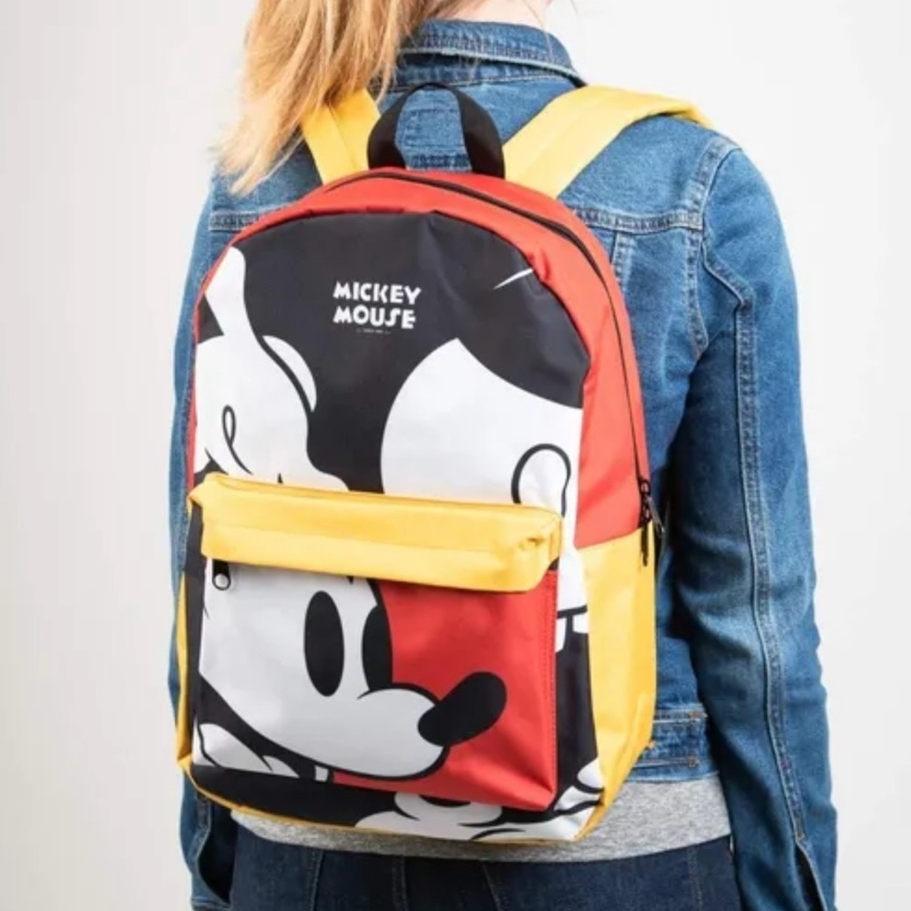 Mickey Mouse Oversized Sublimated Panel Print Backpack